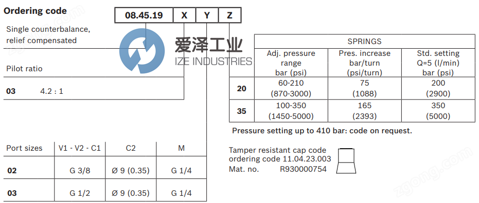 REXROTH閥08451903023500A R930003499